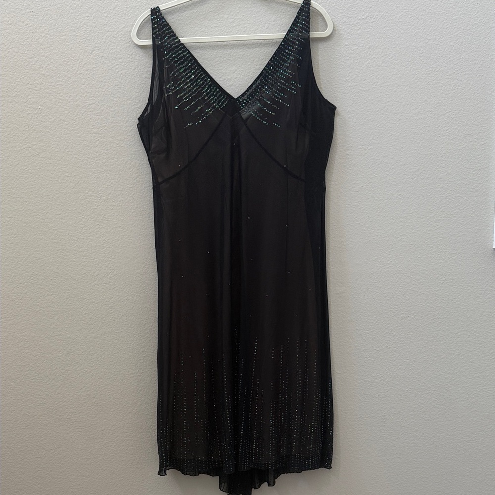 Amanda Smith Black Chemise with Glittering Accents